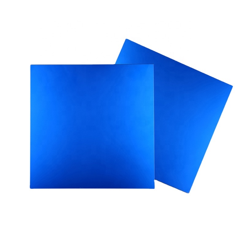 Blue anodized aluminum sheet anodise aluminium metal plate 6063 5083 1100 consumer electronics panel asset tag 0.5 0.8 3 4mm