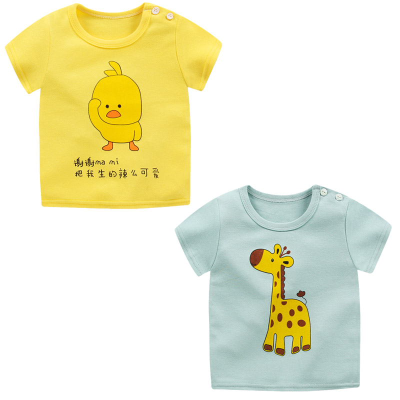 Pure cotton casual boys and girls T-shirt printing shirt summer dress children short-sleeved T-shi T Shirt 2021 New Season Hot S