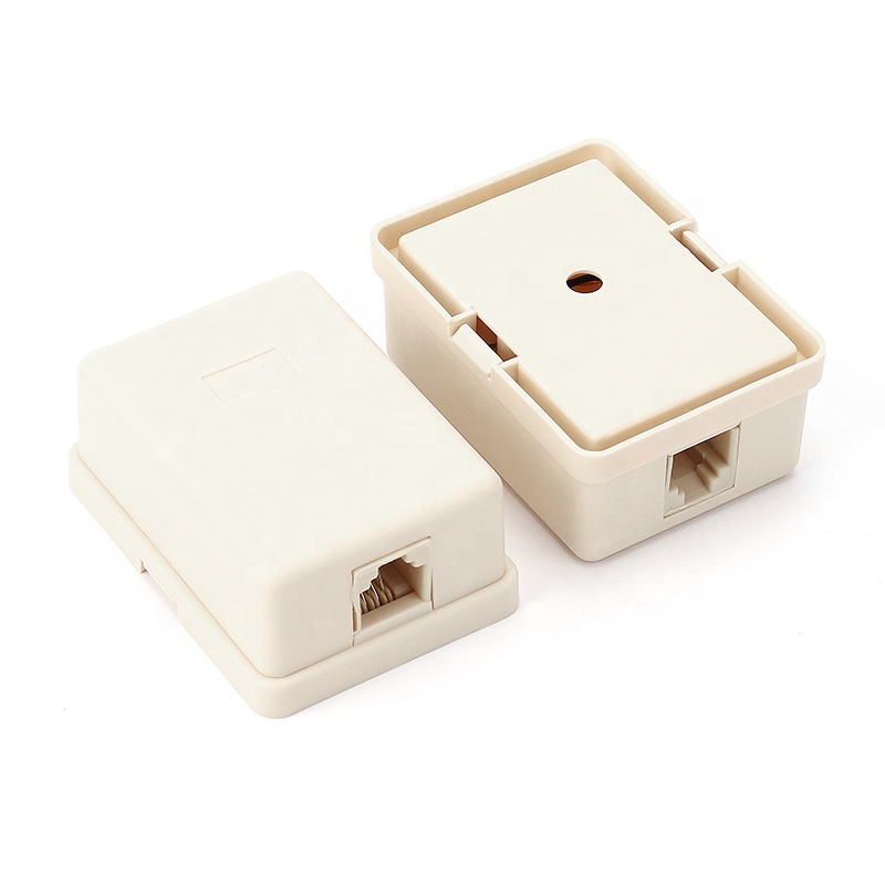 Телефонная коробка с одним портом RJ11 6P2C Jack для поверхностного монтажа
