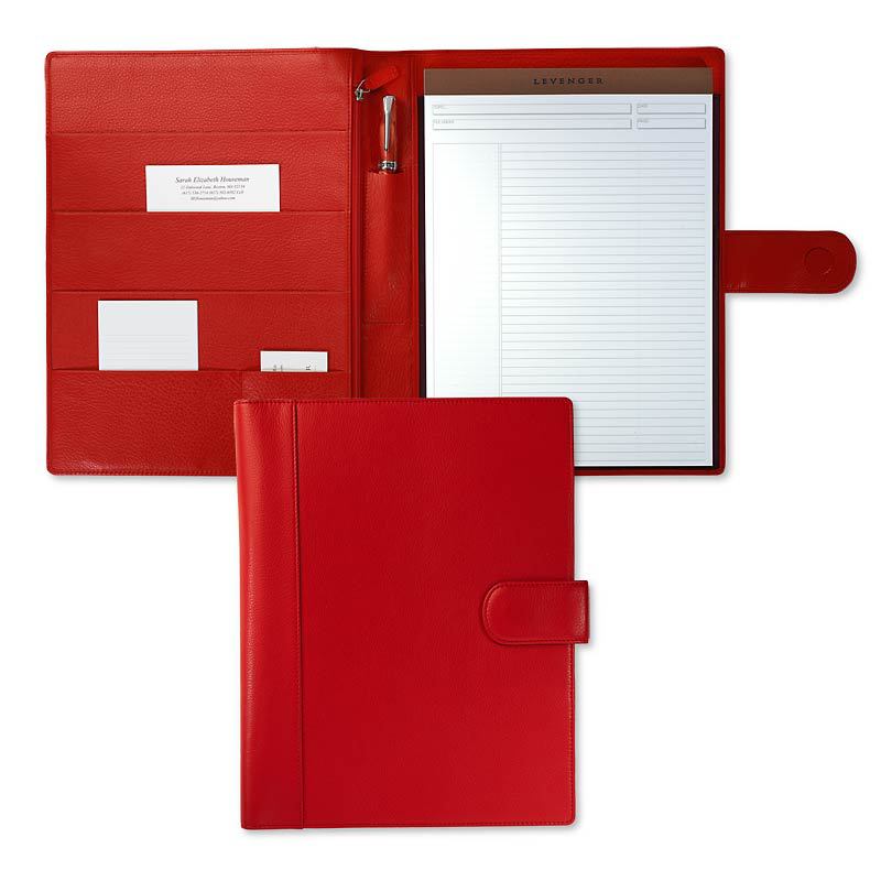 conference a4 size leather file folder with flap