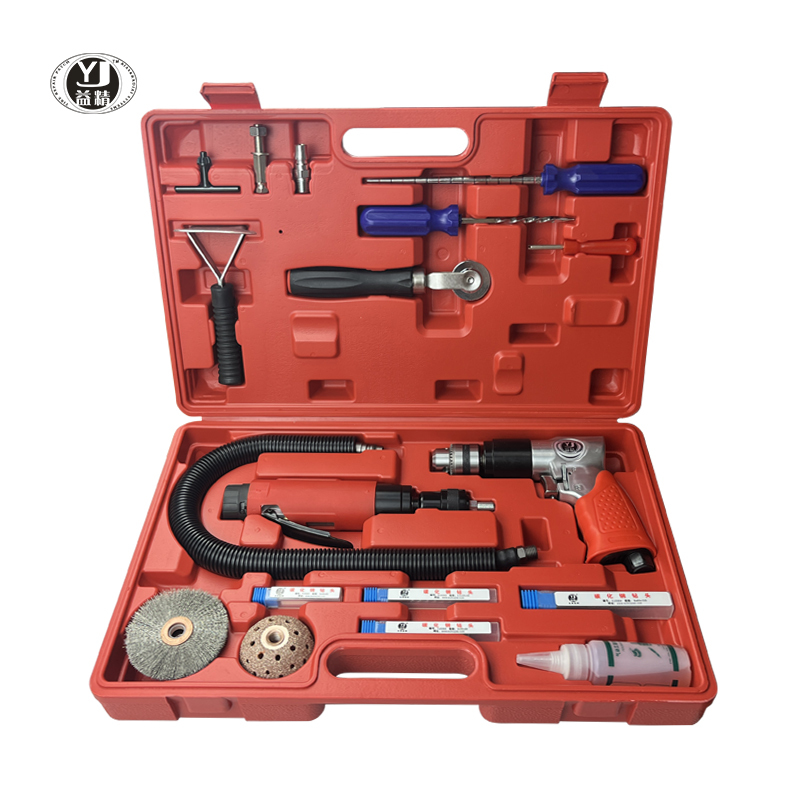 Commercial portable automotive tire repair pneumatic tool 18-piece set