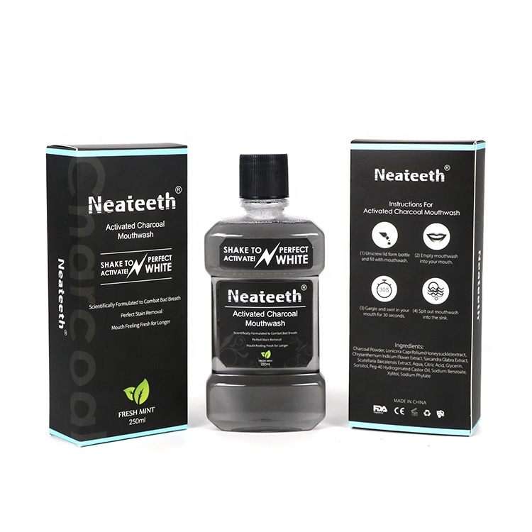2021 OEM Good Sale Professional Natural Organic Mouthwash Private Label Activated Charcoal Mouthwash Alcohol Free