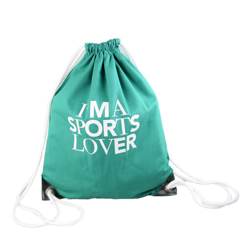 Подгонянная мини-строка drawstring gym хлопок сумка на плечо