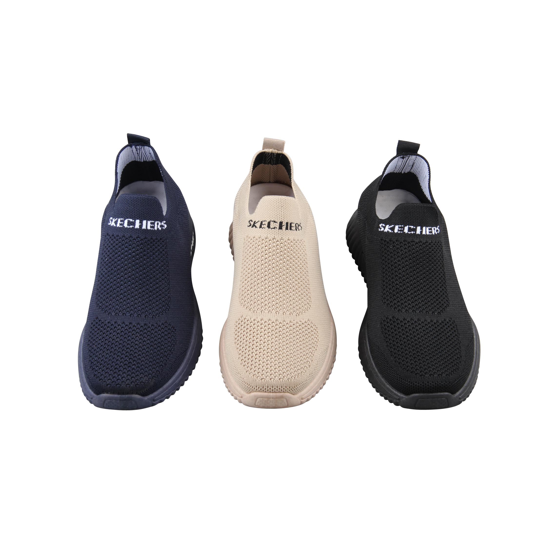 Factory custom fly woven men's casual shoes breathable socks lazy shoes trend sports mesh shoes
