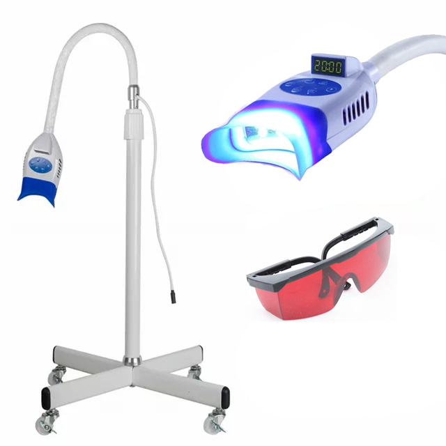 Dental professional led portable laser mobile teeth whitening machine with 10 led blue light for sale