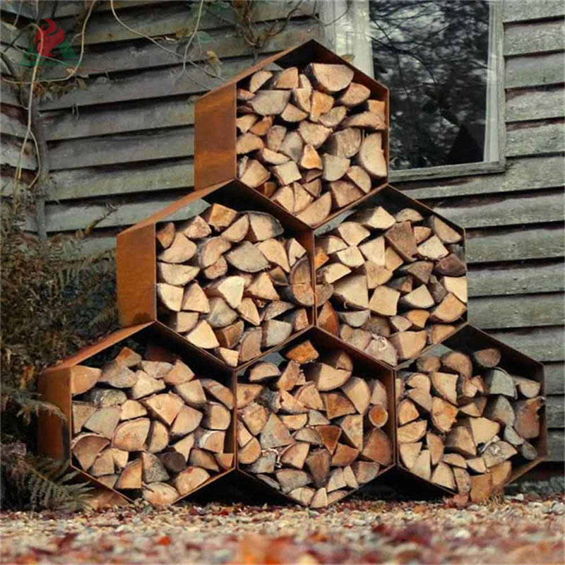 Наружная стойка для хранения дров corten, комнатные стеллажи для хранения дров