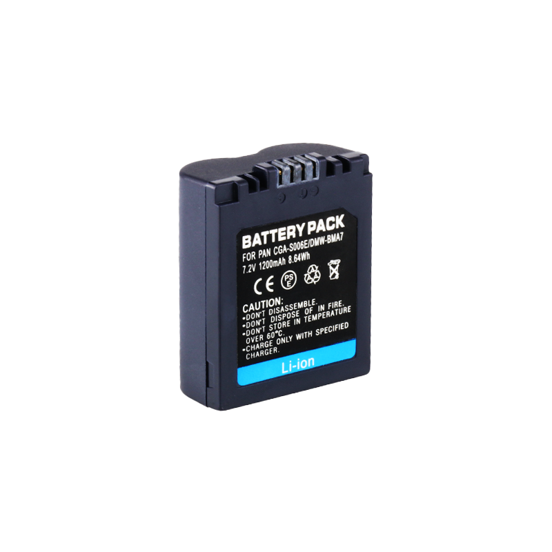 CGA-S006E DMW-BMA7 is suitable for Panasonic DMC-FZ7 FZ8 FZ18 FZ28 DMW-BMA7 digital camera battery
