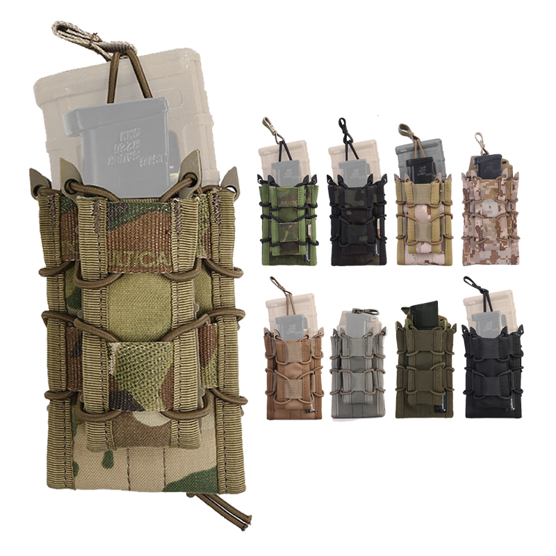 Emersongear Военная армейская Модульная винтовка, пистолет Мультикам, двухслойная сумка для магазина, тактическая Сумка Molle