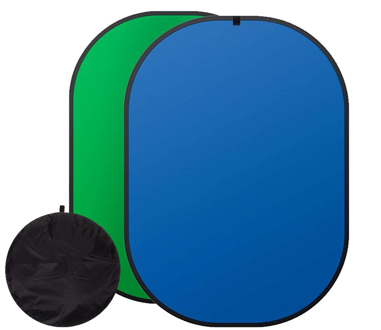 Chromakey Green Chromakey Blue Collapsible Backdrop Collapsible Reversible Background150*200 cmChroma-Key Blue/Green