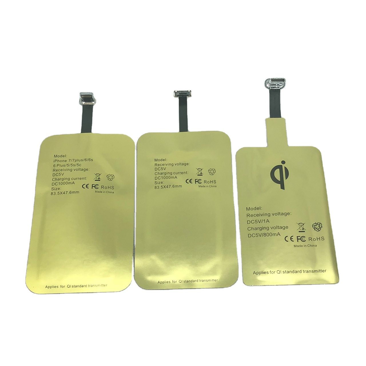 High Quality Compatible Coil Fast Charging Qi Wireless Charger Receiver Charging Adapter Receptor Receiver for All Mobile Phone