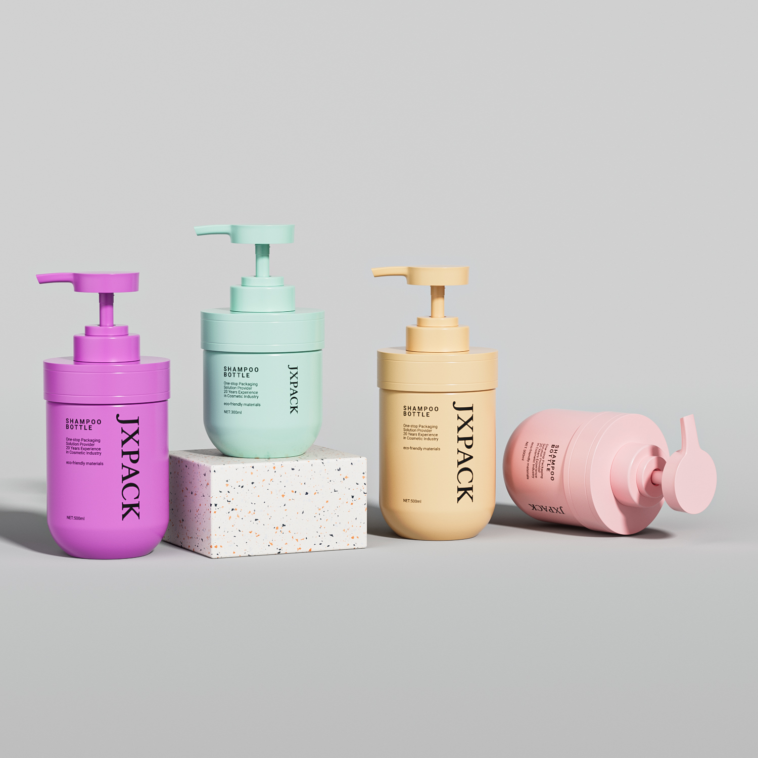 colorful cute unique shape PET Liquid Soap Dispenser baby shampoo and conditioner bottles luxury 300ml 500ml
