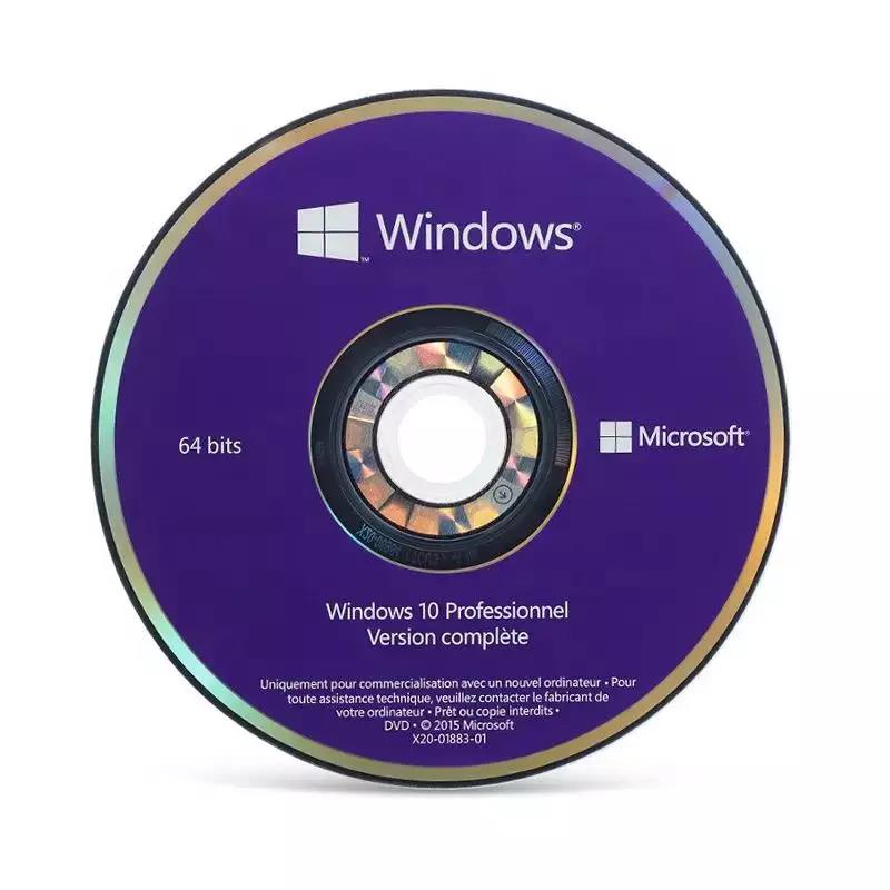 Бесплатная доставка DHL/FedEX, полный комплект лицензии на ключ для Win 10 Pro DVD OEM, французский язык, Win 10 Pro DVD, французская версия