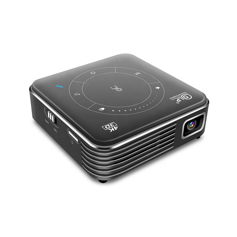 upgrade dlp 8*8cm 4k hd interactive 3000mah battery smart portable projector for travel camping