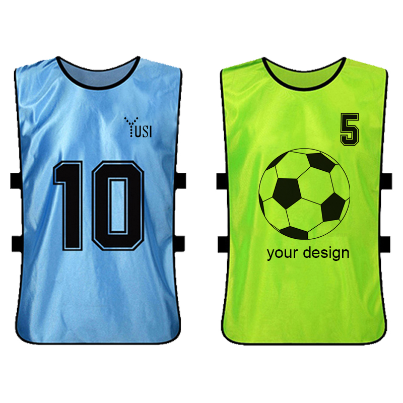 High quality custom sports bibs numbered soccer football training vest