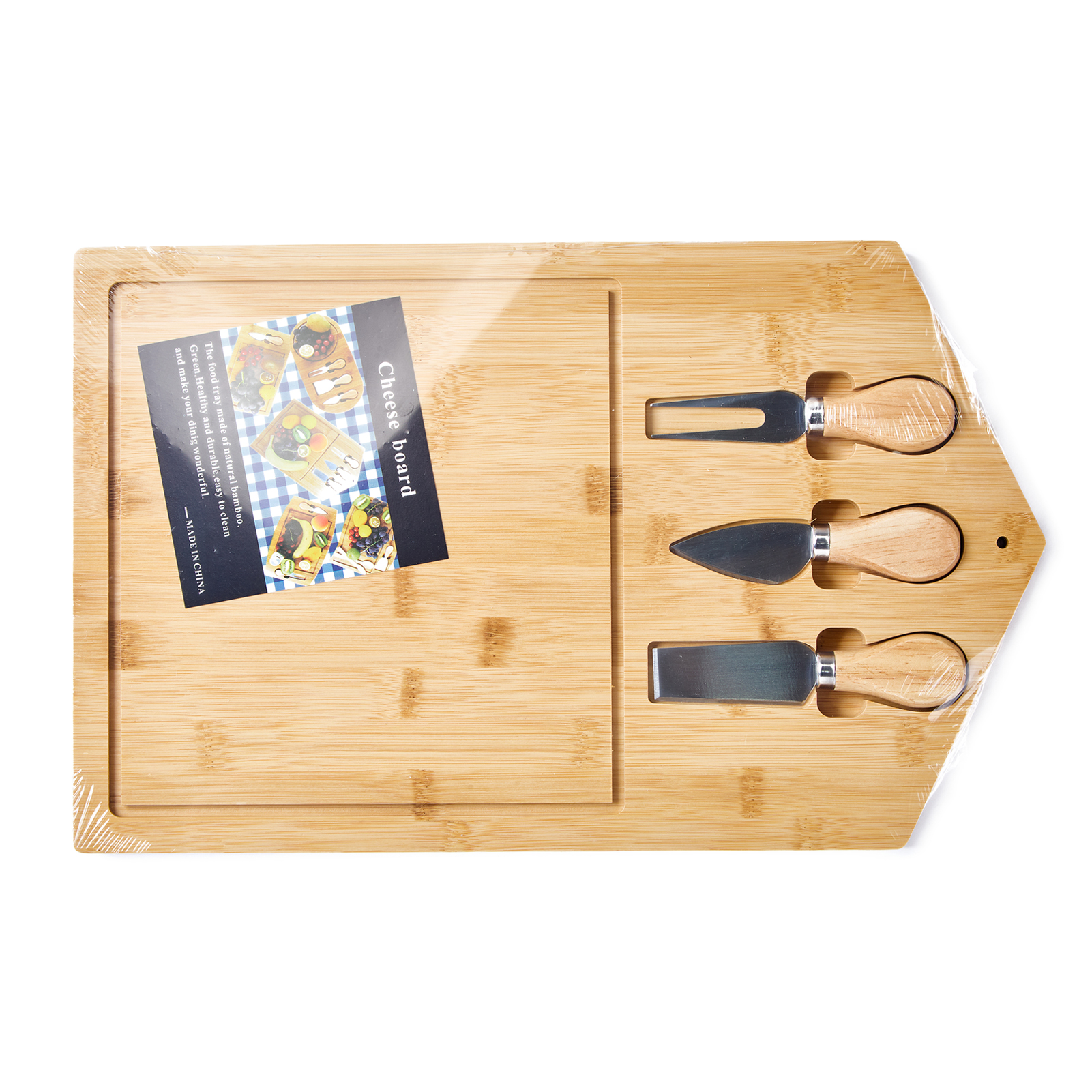 Bamboo Cheese Board Bamboo Wood Charcuterie Platter Magnetic Slide-Out Drawers Cheese Board Set With Cutlery Knife