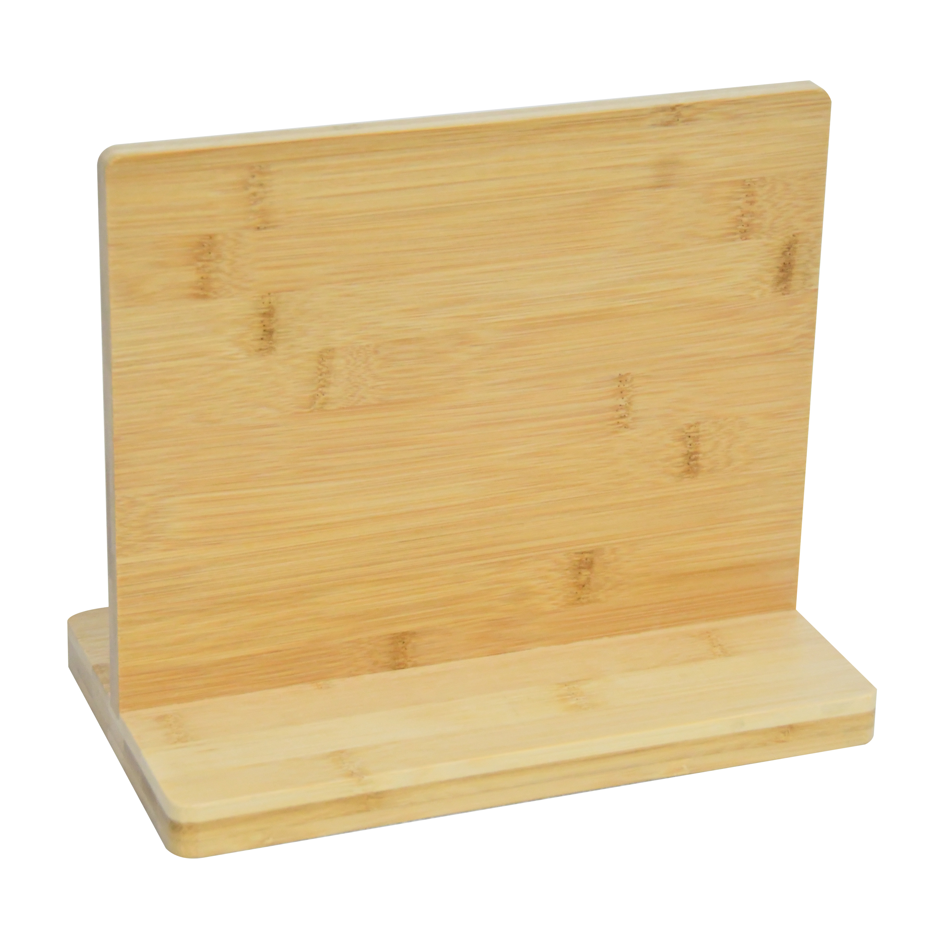 Magnetic Bamboo Knife Block 12" Double sided space saving freestanding storage holder for knives