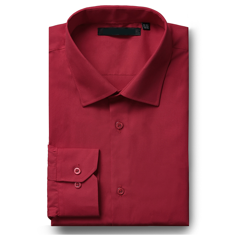 Men's Classic Fit Solid Dress Shirt Long Sleeve Spread Collar Shirt mens fitness casual dress shirt