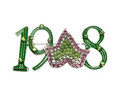 3 дюймов Большой размер греческий колледж Альфа МГД лист 1908 Брошь со стразами штырь отворотом