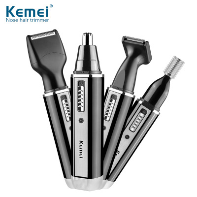 Keme-6630 4 в 1 перезаряжаемый электрический триммер для носа волос бороды бровей электрический триммер для носа Бритва для ушей машинка для стрижки волос