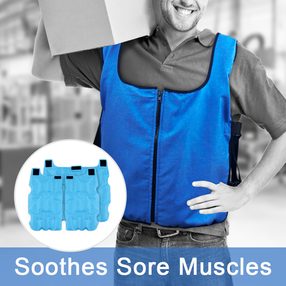 Adjustable Reusable Flexible Ice Gel Instant Cooling Safety Vest for Men   Women heat relief