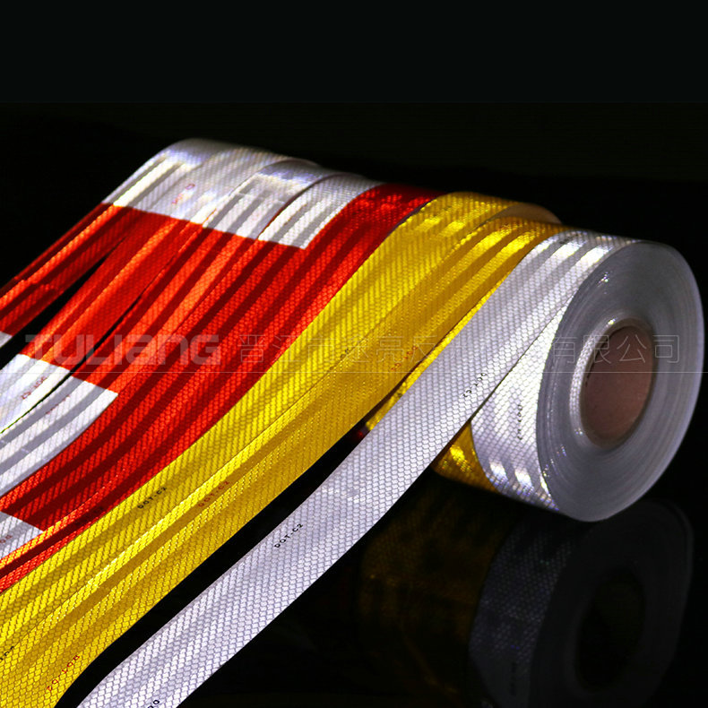 China manufacturer sale custom color road sign PET super reflective warning adhesive tape