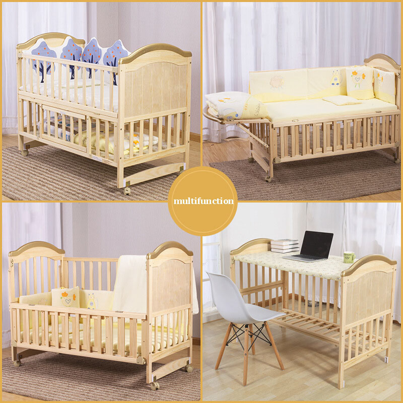 Modern Simple Design Children's Bed Bedroom baby furniture Factory Custom Wholesale Solid Wood Children's Bed With Fence