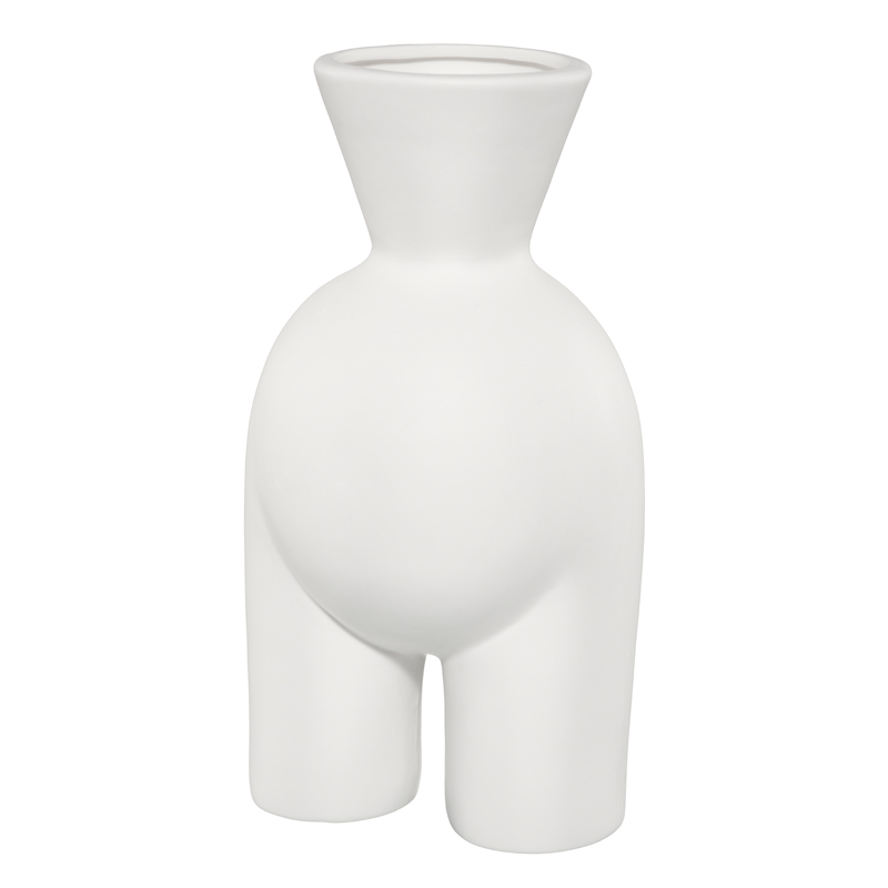 Wholesale human body shape flower arrangement ceramic decoration vase Nordic style living room creative design butt vase