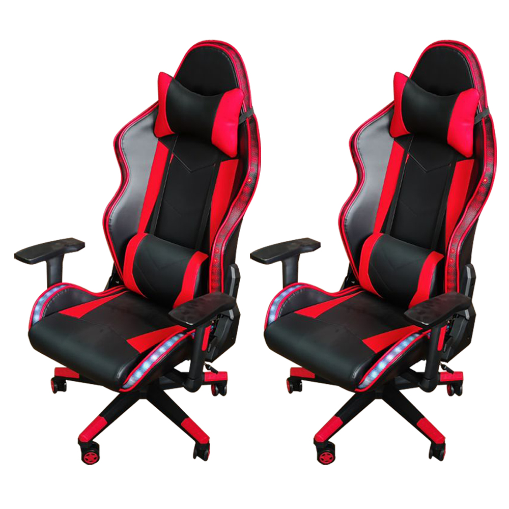 Подгонянный Голубой свет sillas gamer led rgb Премиум ПК игровое кресло с подставкой для ног