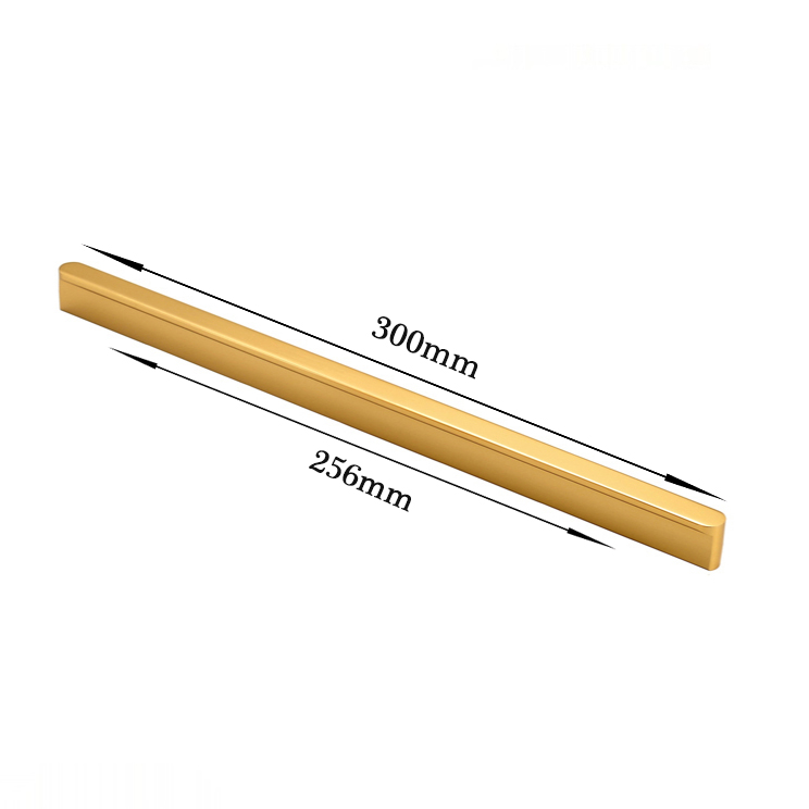 8877 Gold Pitch-row 256mm Aluminum Buster and Punch Cupboard Handles Drawer Pulls Furniture Handle