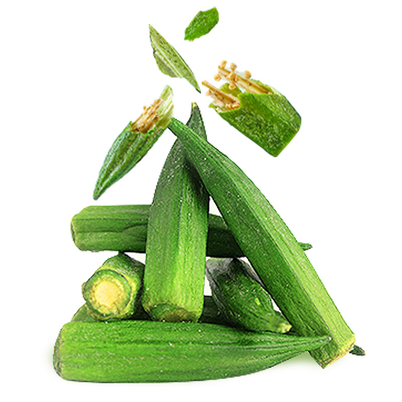 Wholesale China Healthy Snack Vacuum Fried Okra Crispy Vegetable Chips