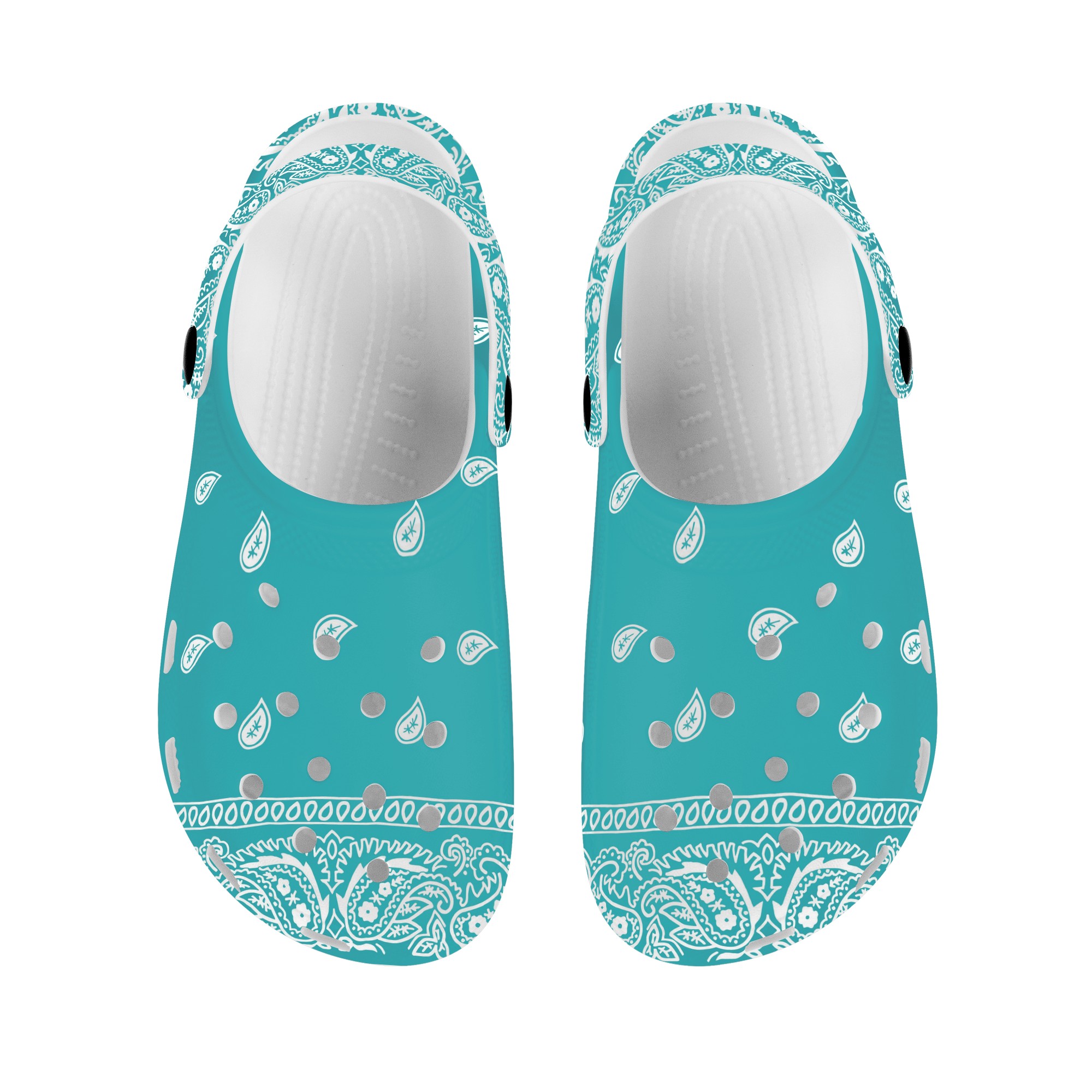 New Arrivals Bandana Print Lightweight Classic Hole Shoes For Ladies Custom Platform Teal Sandals Girl Elegant Clogs Shoes