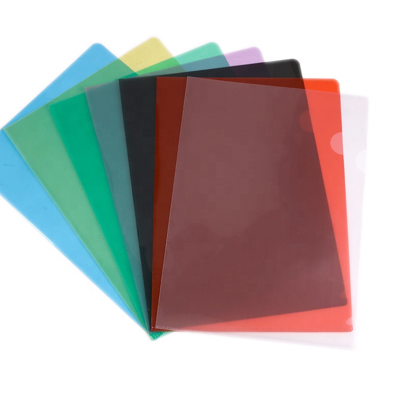 Transparent L-shaped folder