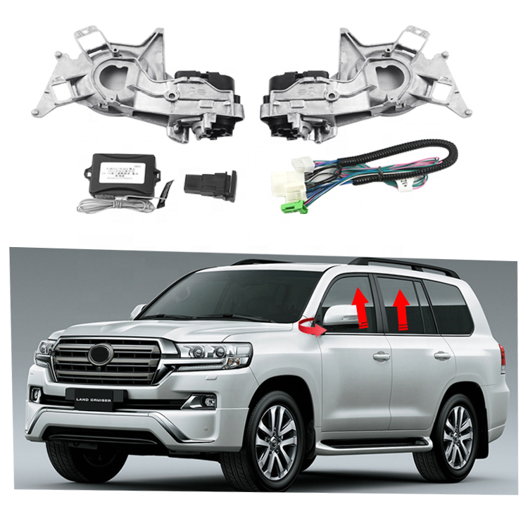 Toyota land cruiser v8 2021 автомобильное боковое зеркало складной мотор обзор зеркальное покрытие в сборе со складным модулем для GRJ200 UZJ200