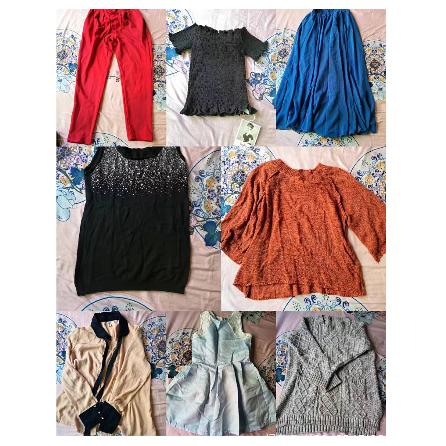 Factory wholesale second hand clothes stock clothes bale clothing pant skirt dress used clothes