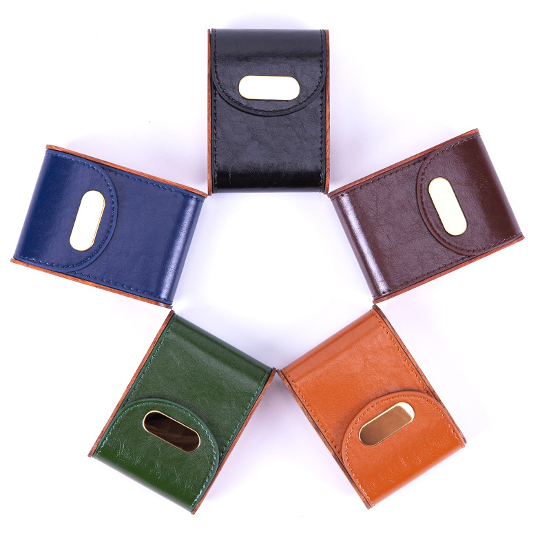 High quality PU Leather Cigarette Case 20 support Cigarette Case Fashion Mahogany Cigarette Case, Unisex