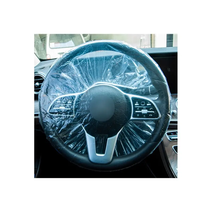 Factory Wholesale Cheap High Quality Protective Waterproof Antifouling Plastic Transparent Steering Wheel Auto Cover