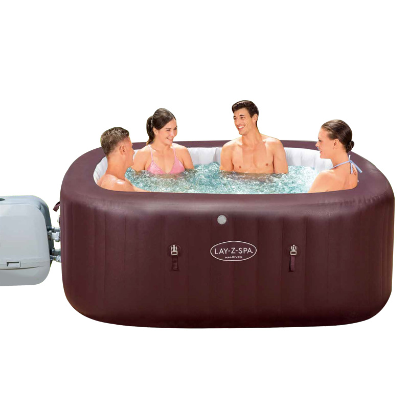 Горячая Распродажа, BESTWAY LAY Z SPA HYDROJETPRO, надувной массаж, светодиодная Мальдивская гидромассажная Ванна, модель 5-7 человек