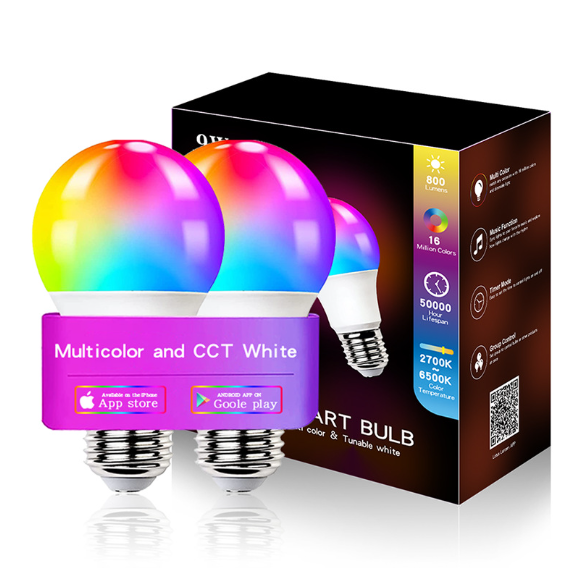 Смарт-лампа с дистанционным управлением Amazon, изменяющая цвет, RGB CCT, светодиодная лампа для мобильного телефона