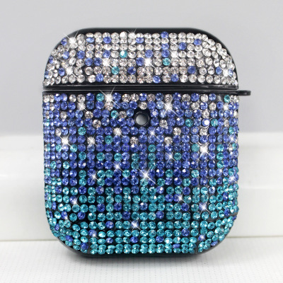 2020 Custom Diamonds AirPod 1 2 Protective Charging Case Cover Luxurious Glitter Rhinestone Gradient Bling Airpods Case