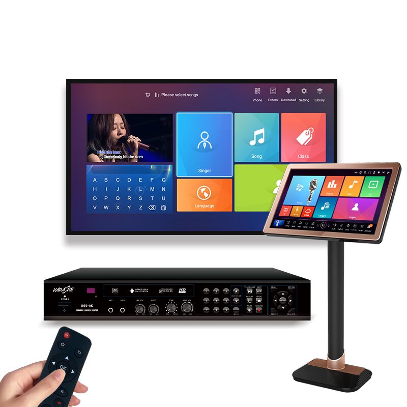 SANJIN Android музыкальный автомат 4K HD проигрыватель для караоке системы двойной экран POS машина 2020