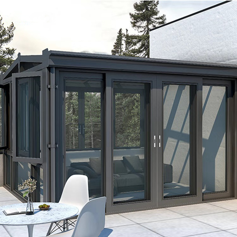Customized Sunroom garden Aluminum Glass House Thermal Insulation Sunroom Tiny House
