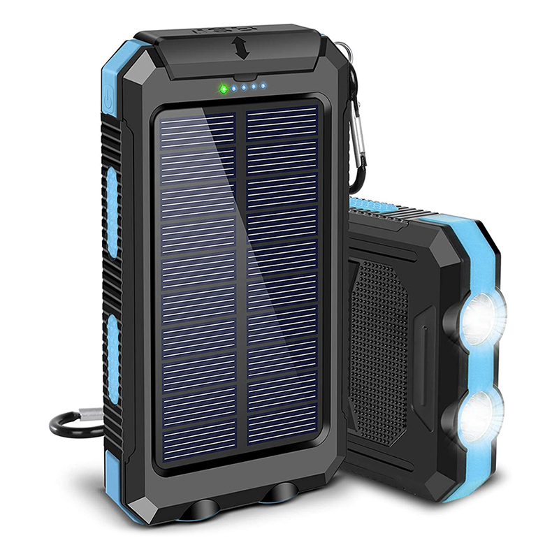 Новые продукты солнечной энергии банк 20000mah Водонепроницаемый Открытый Портативный двойной Usb Солнечное зарядное устройство для сотового телефона Солнечное мобильное зарядное устройство