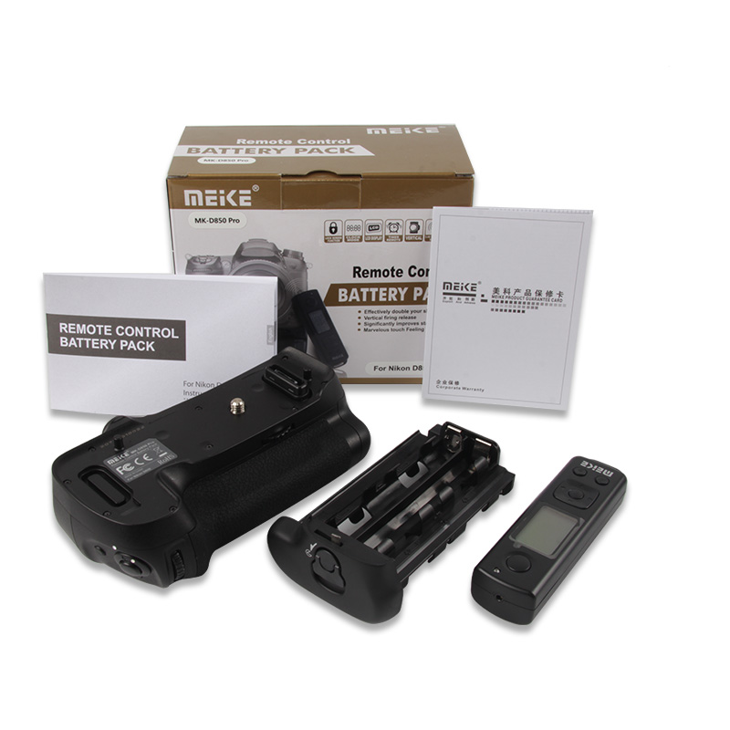 Meike MK-D850 Pro вертикальный блок питания для съемки батарейный блок с 2,4G Гц Беспроводной пульт дистанционного управления для камеры Nikon D850