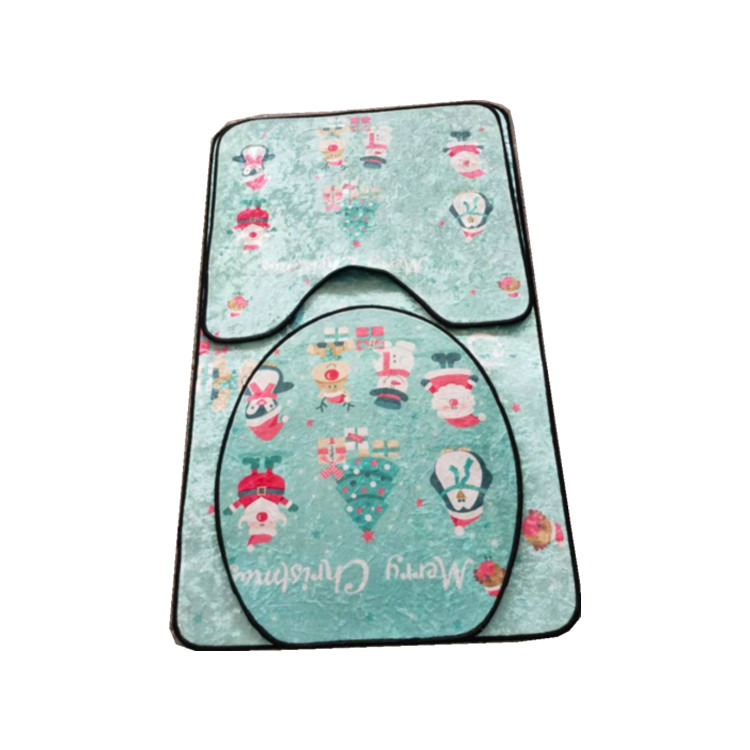 Lovely Golden Diamind Velvet Bath Mats Multi-style 3-piece set