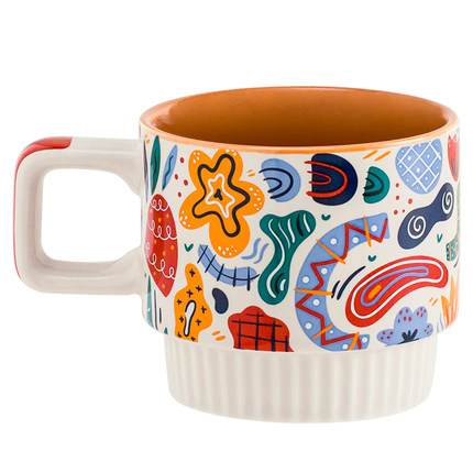 New Design Novelty Water Milk stackable mug Ceramic Coffe Mugs 11oz