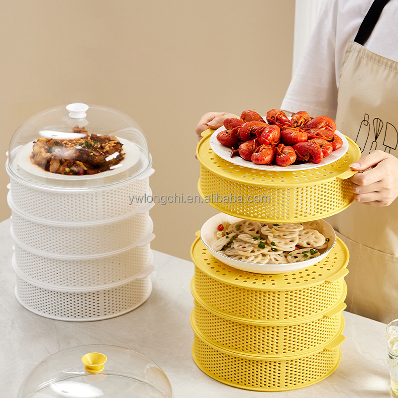 2023 новейшая многофункциональная кухонная Крышка для пищевых продуктов, пластиковая крышка для хранения посуды с отверстиями для дома