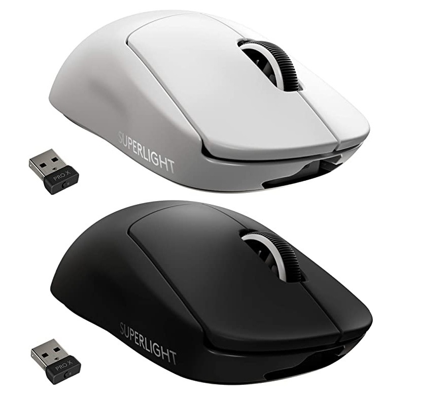 Мышь logitech gpro x Superlight беспроводная, игровая мышь с двойным режимом, перезаряжаемая, белый, черный
