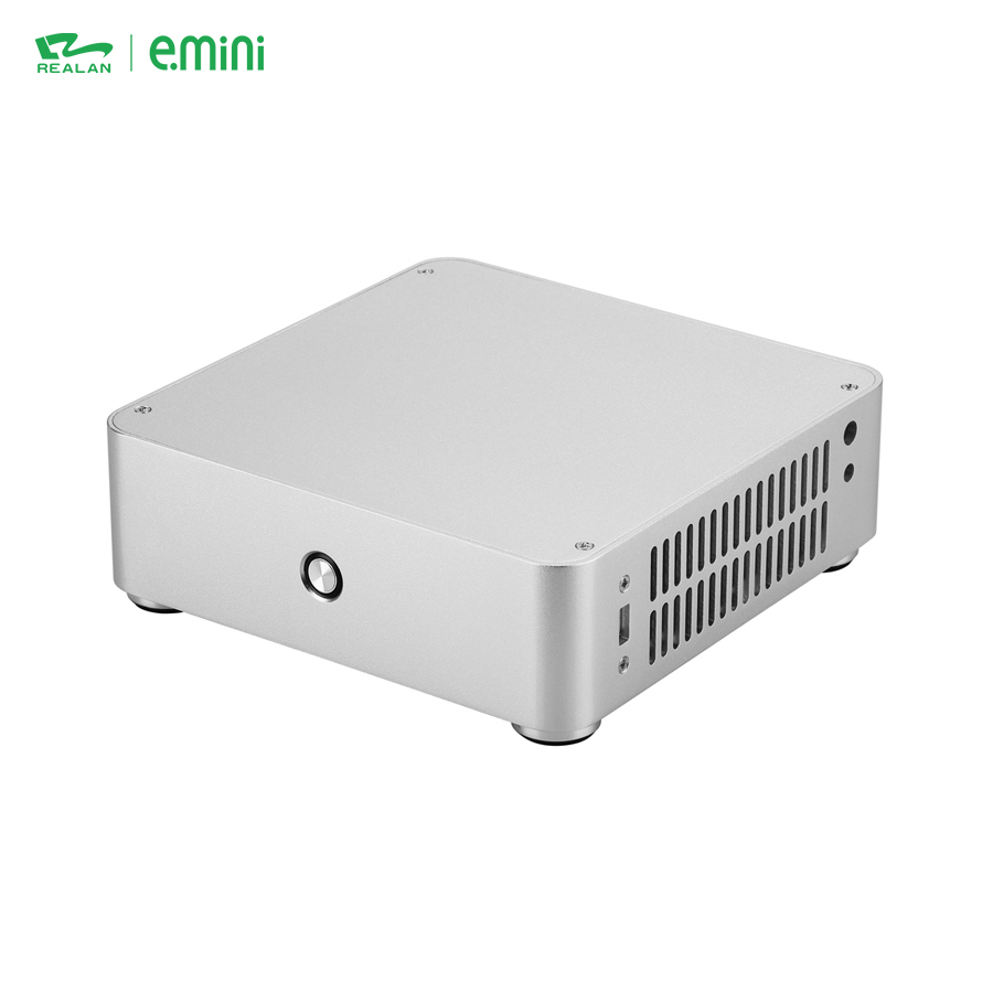 Алюминиевый Тонкий настольный компьютер mini itx