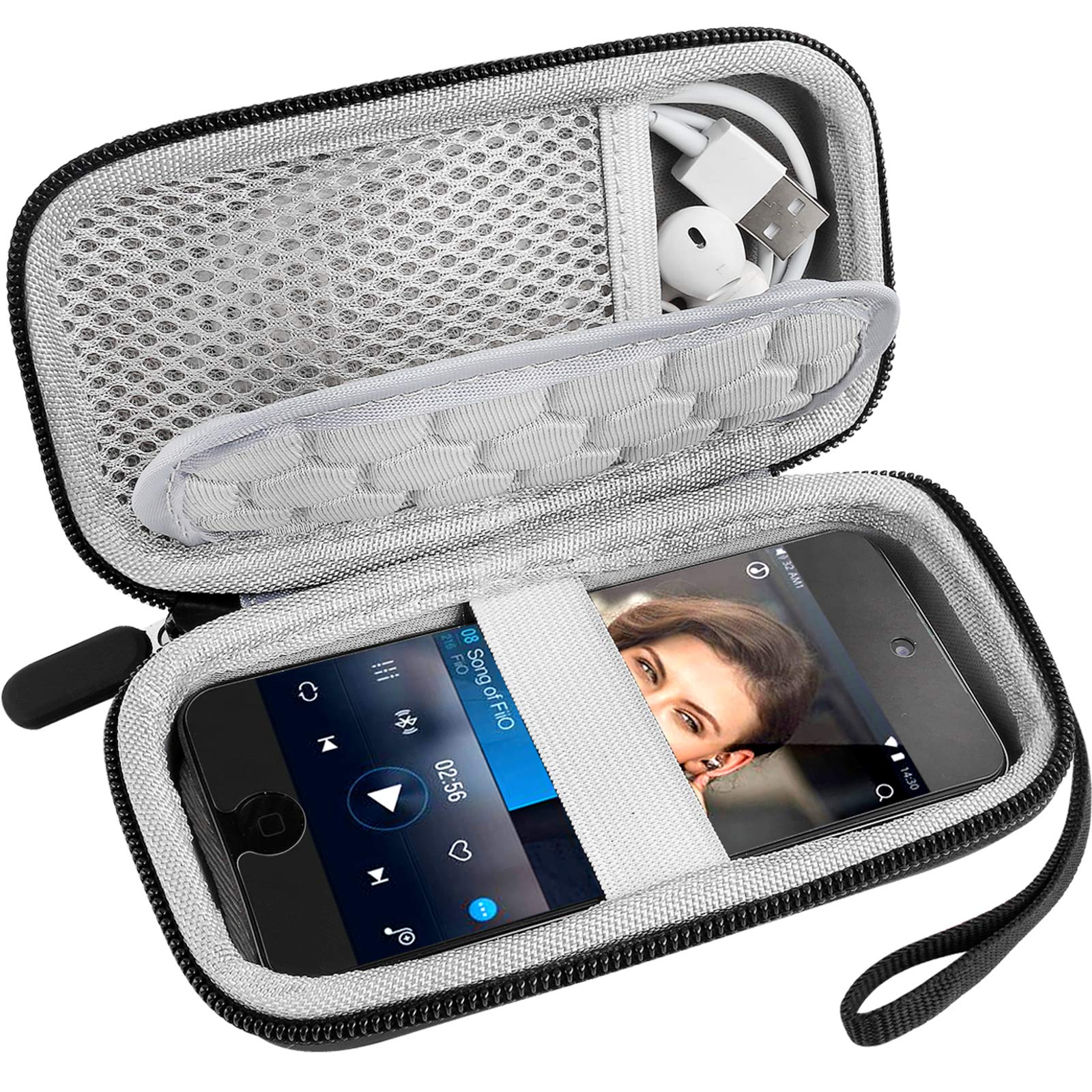 Жесткая Сумка из ЭВА для iPod Touch и Mibao, mp3-плеер Soulcker Sandisk, MP3-плеер и другие музыкальные плееры с наушниками и USB-кабелями