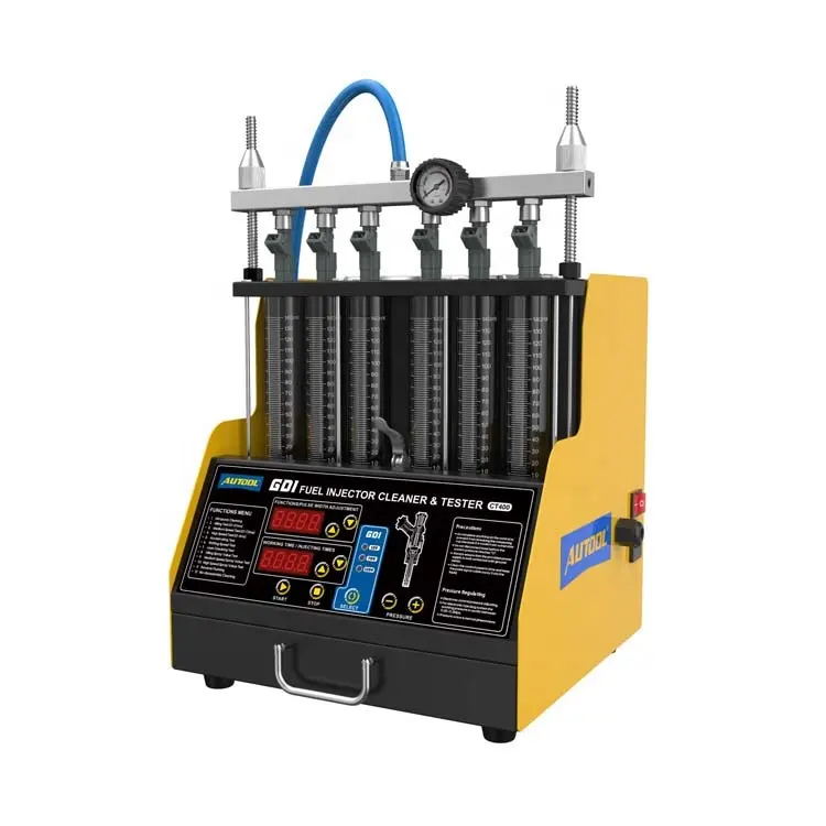Newest AUTOOL CT400 110V 220V GDI Car Engine Injection Test Machine Best Ultrasonic Fuel Injector Cleaner Flush